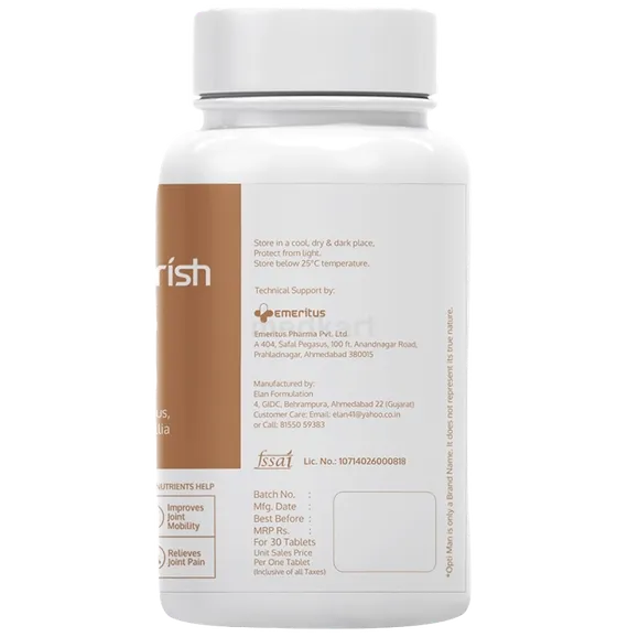 vitanourish - joint fit - with glucosamine & boswellia for joints tablet 30's